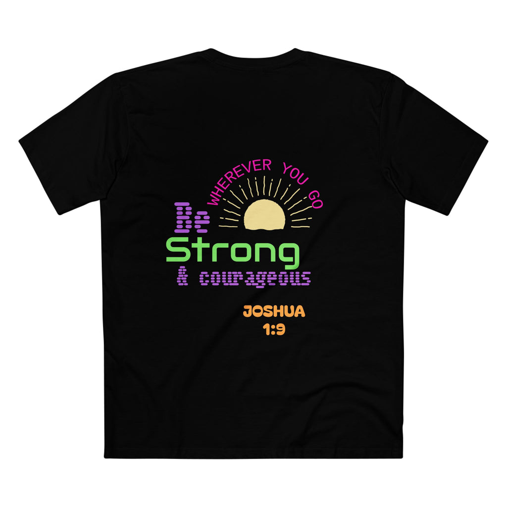 Joshua 1:9 Christian T-Shirt — "Be Strong & Courageous" Faith Tee