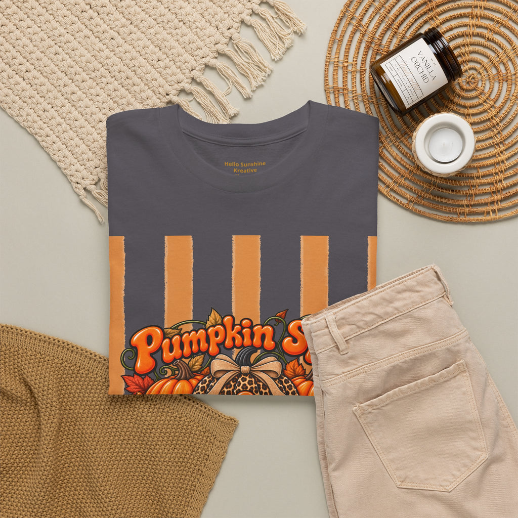 Pumpkin Spice & Praisin' Christ Tee — Fall Christian Pumpkin Graphic T-Shirt