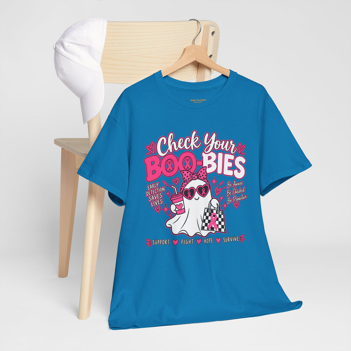 Check Your Boo-bies Tee — Breast Cancer Awareness Ghost Graphic T-Shirt