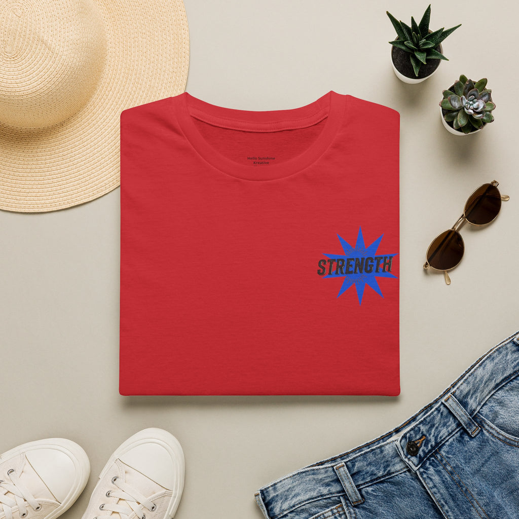 Strength "You Can Do It" T-Shirt — Minimal Blue Logo Tee