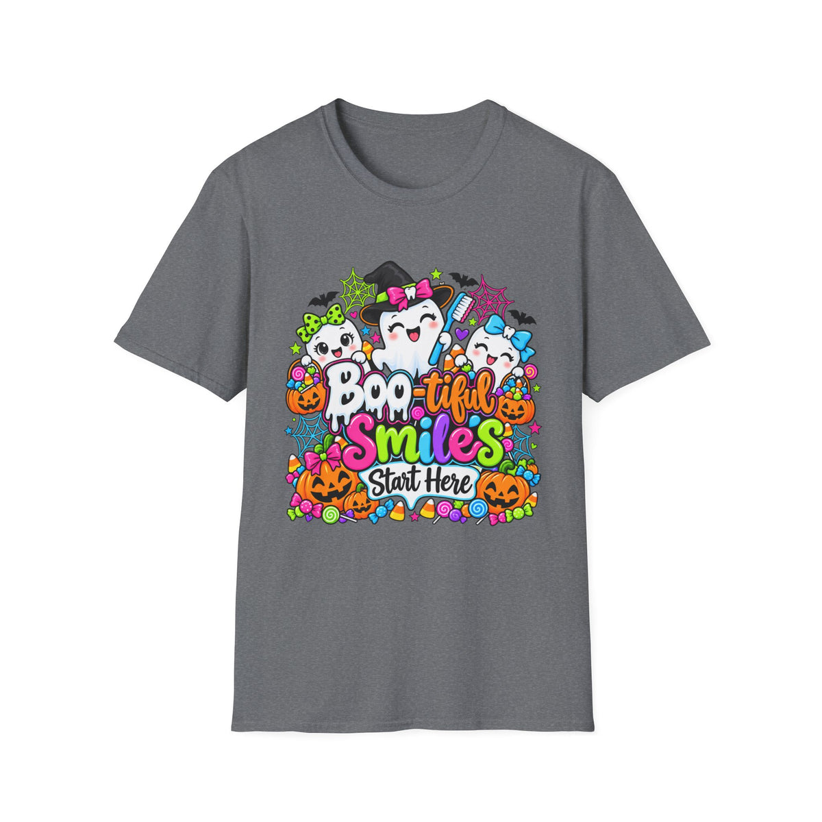 Boo-tiful Smiles Start Here Halloween T-Shirt