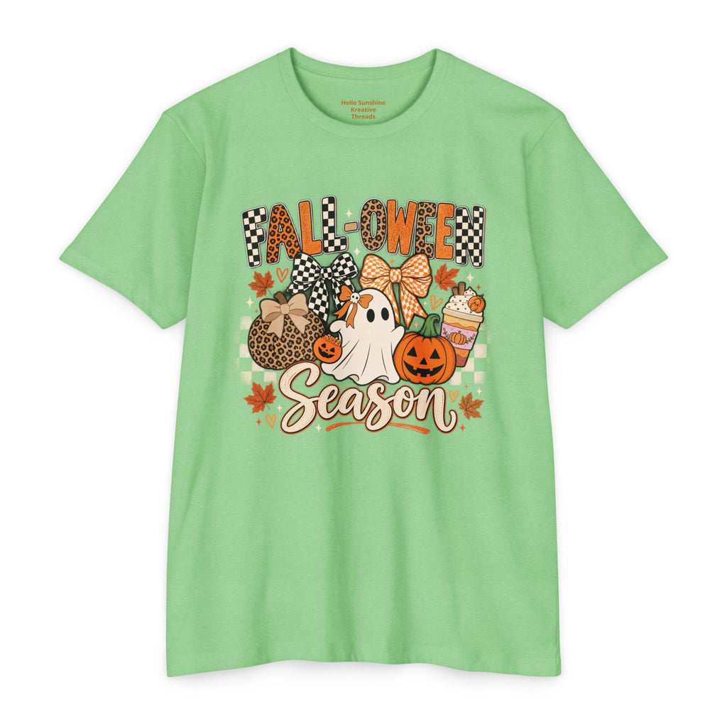 Falloween Season T-Shirt — Cute Ghost & Pumpkins Trick-or-Treat Tee