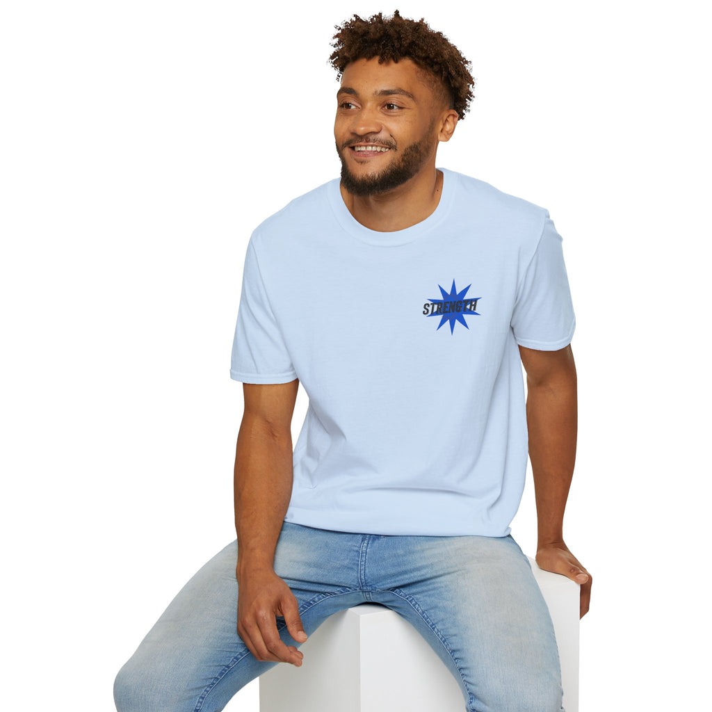 Strength "You Can Do It" T-Shirt — Minimal Blue Logo Tee
