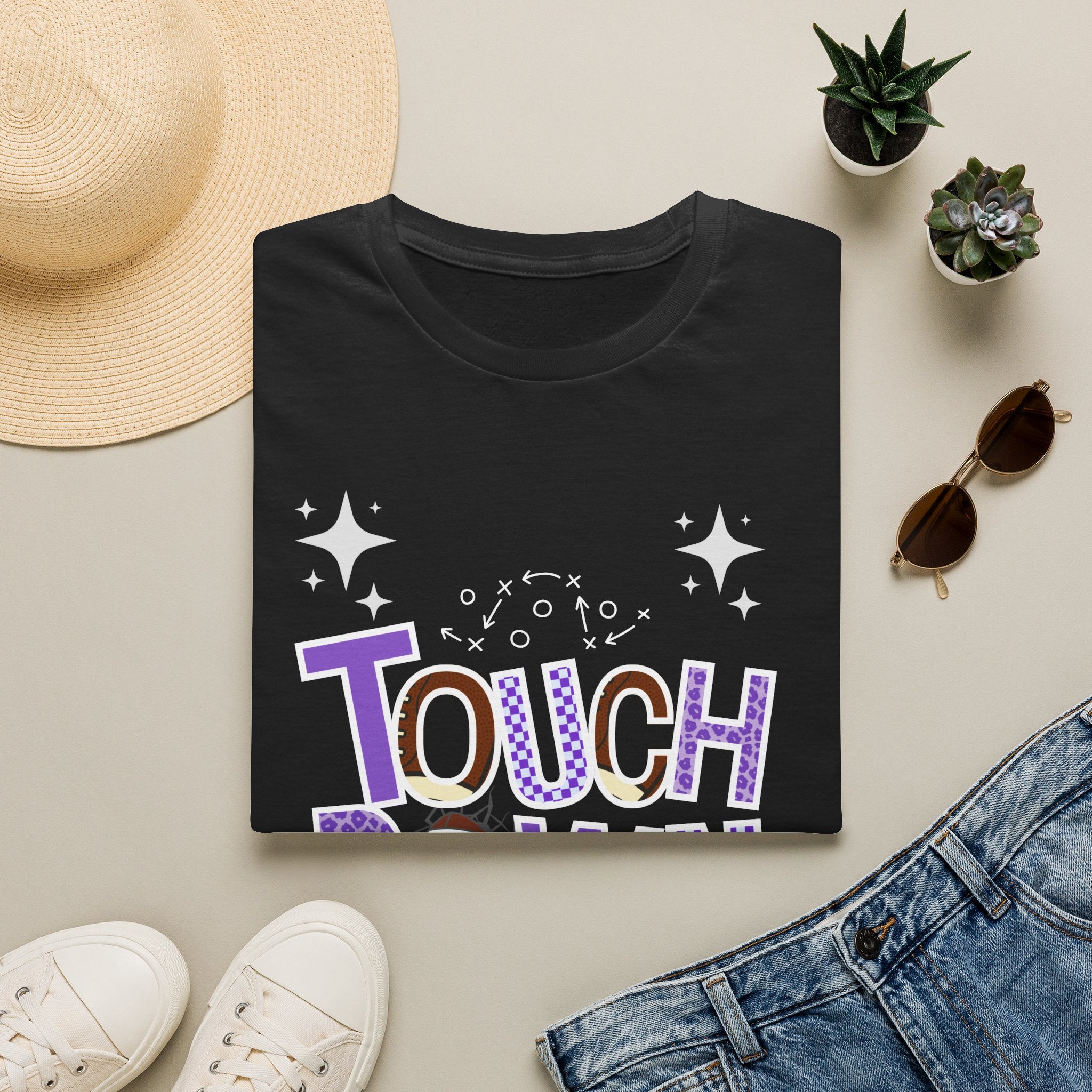 Touchdown Season T-Shirt — Fun Purple Football Graphic Tee