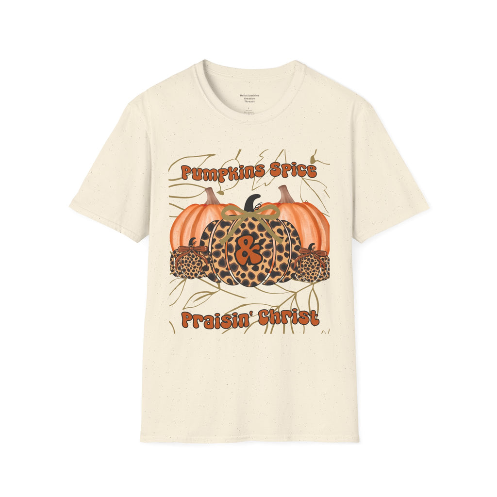Pumpkin Spice Leopard Tee — Fall Graphic T‑Shirt