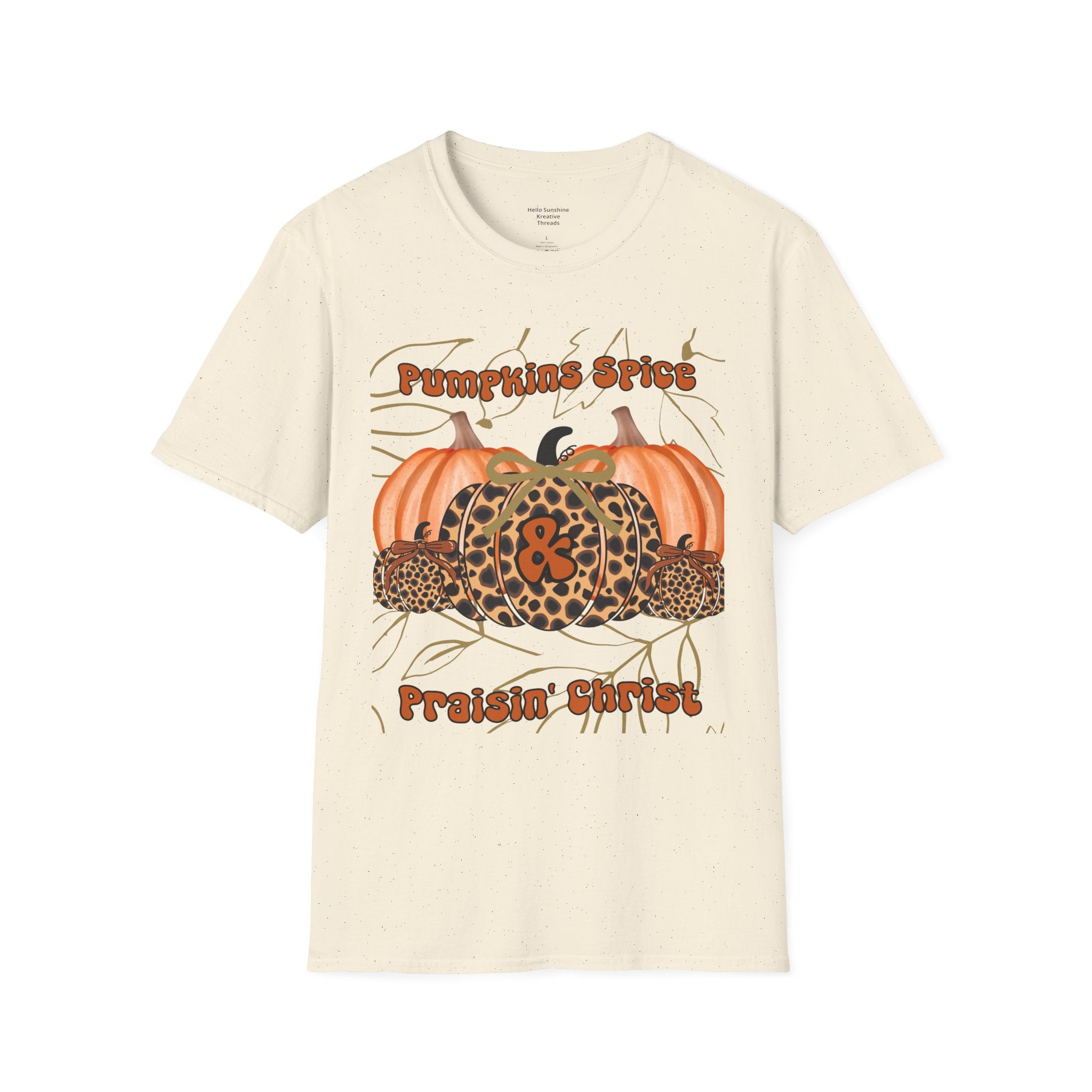 Pumpkin Spice Leopard Tee — Fall Graphic T‑Shirt