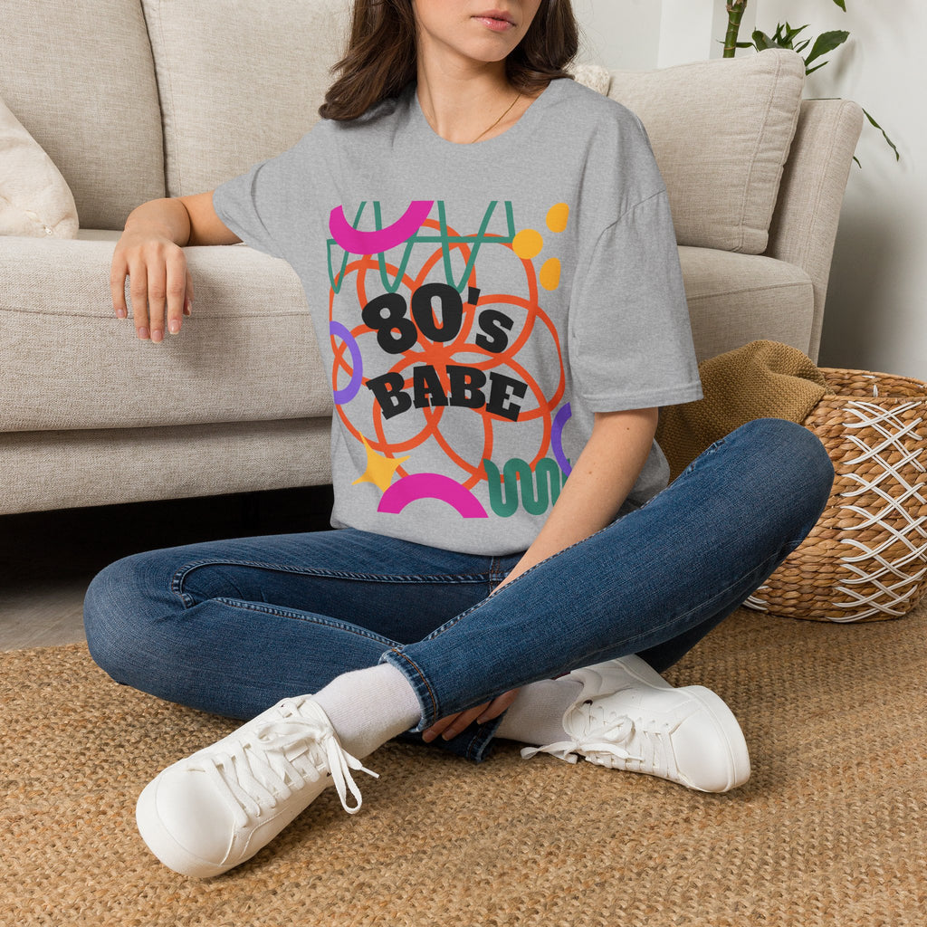 80s Babe T-Shirt — Retro Neon 1980s Graphic Tee