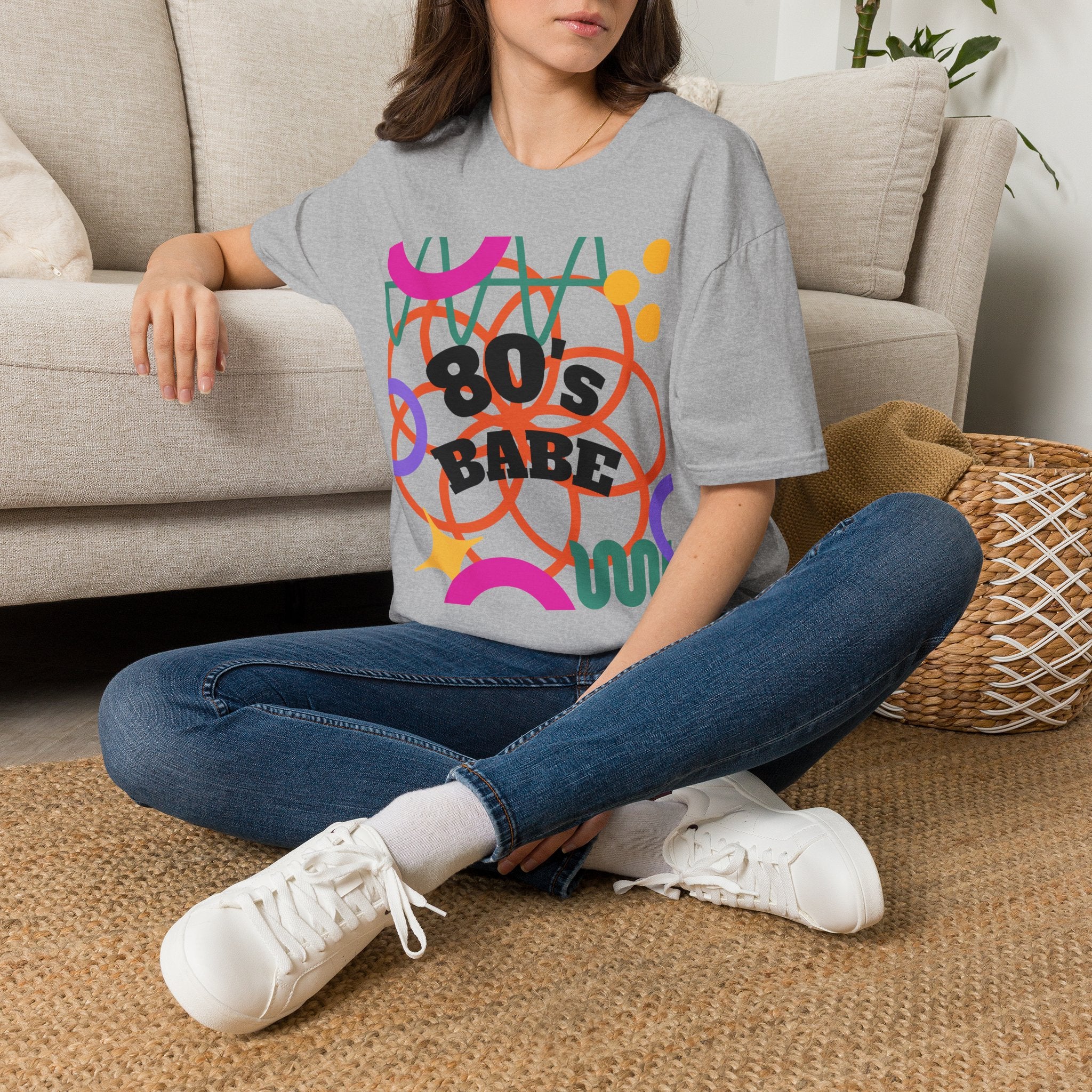 80s Babe T-Shirt — Retro Neon 1980s Graphic Tee