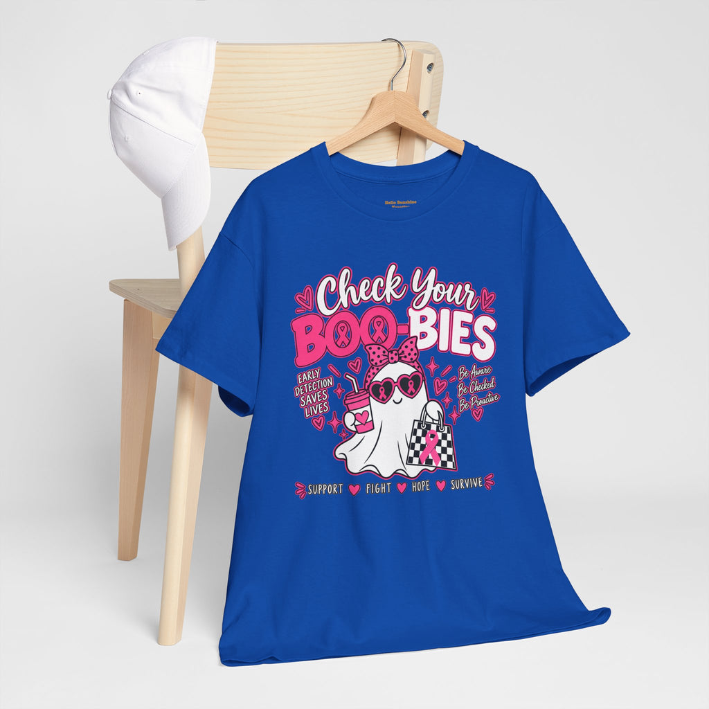 Check Your Boo-bies Tee — Breast Cancer Awareness Ghost Graphic T-Shirt