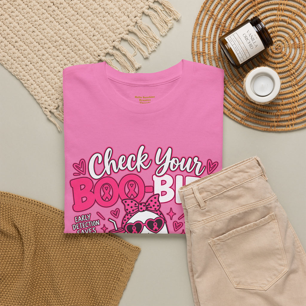 Check Your Boo-bies Tee — Breast Cancer Awareness Ghost Graphic T-Shirt