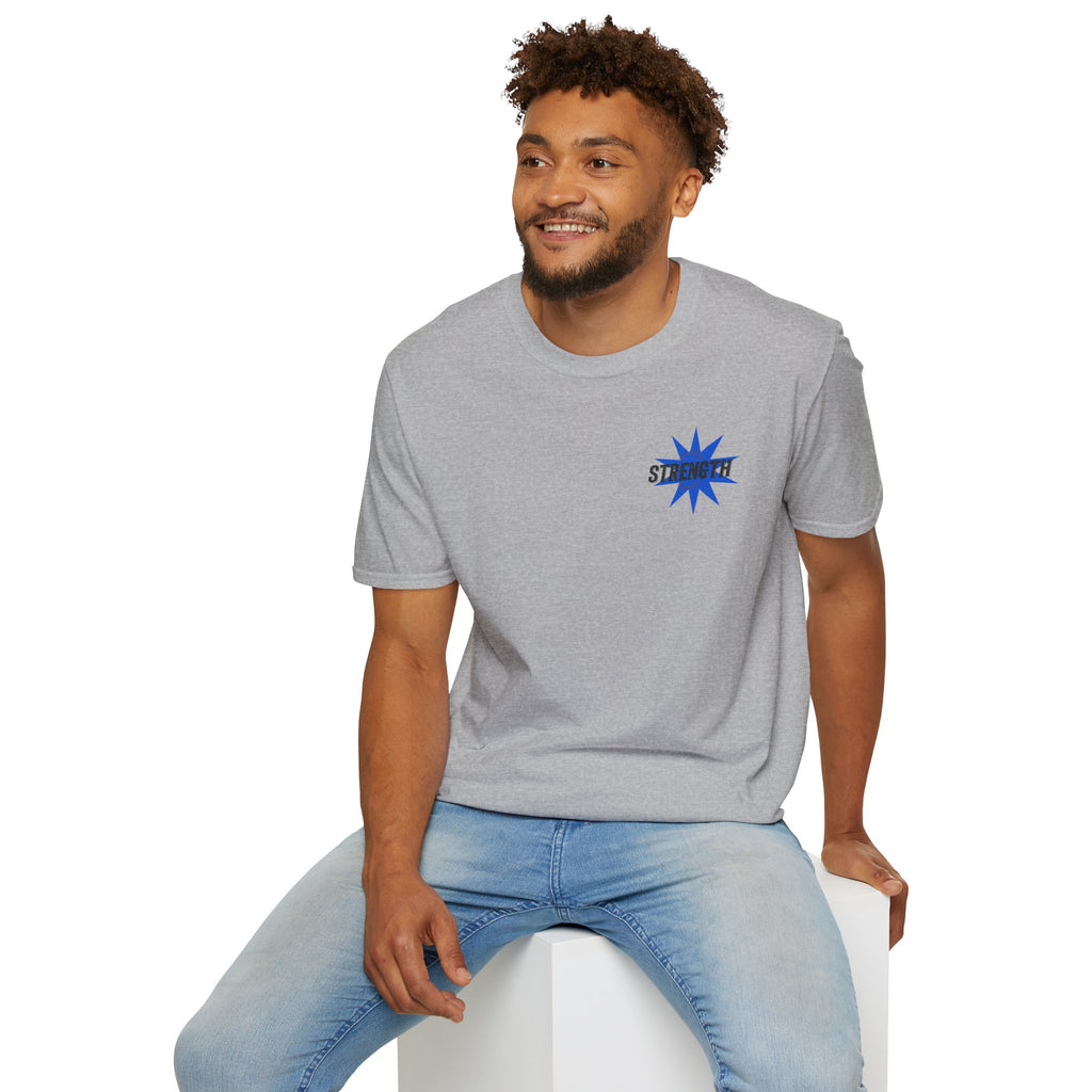 Strength "You Can Do It" T-Shirt — Minimal Blue Logo Tee
