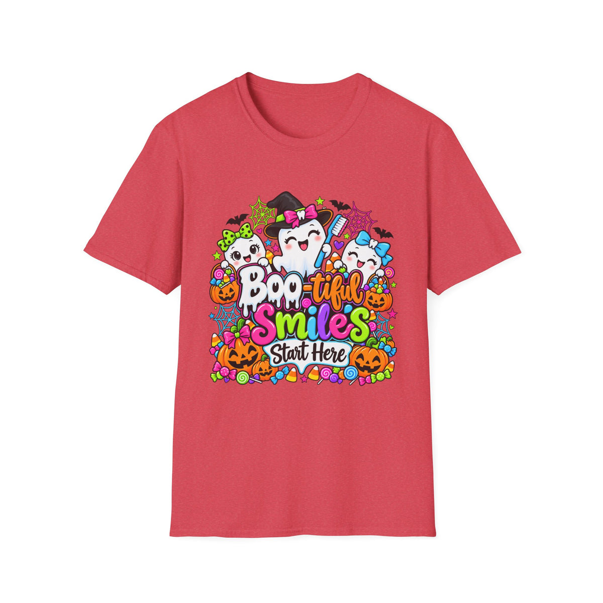 Boo-tiful Smiles Start Here Halloween T-Shirt