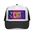 80s Retro Trucker Cap — Neon Memphis Design