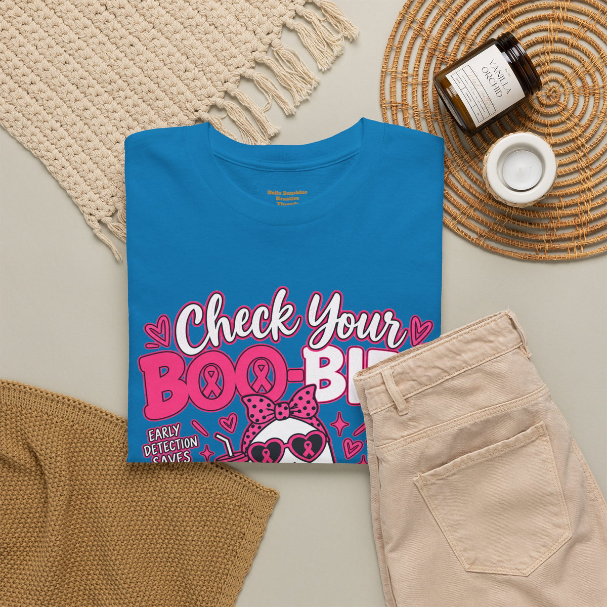 Check Your Boo-bies Tee — Breast Cancer Awareness Ghost Graphic T-Shirt