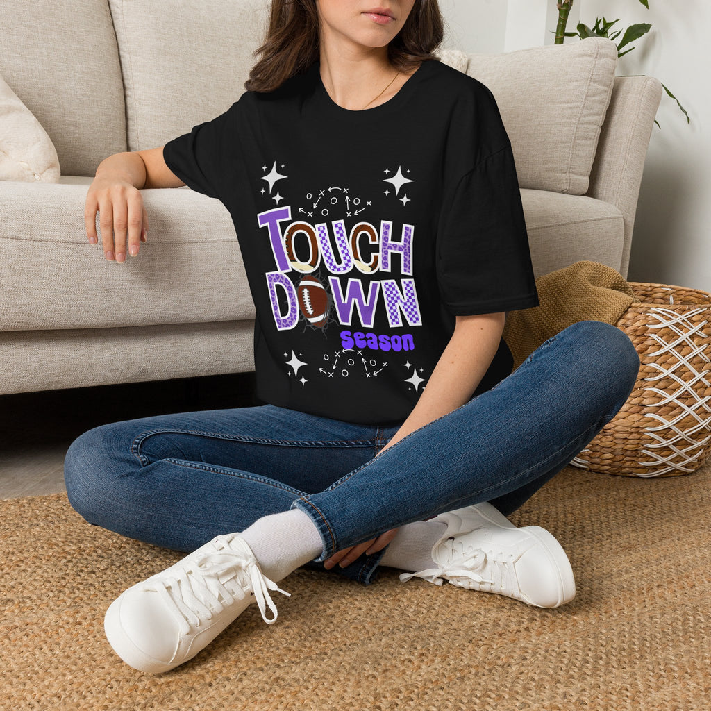 Touchdown Season T-Shirt — Fun Purple Football Graphic Tee