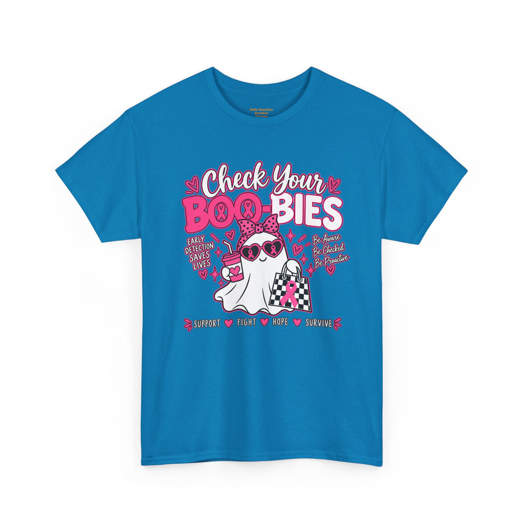 Check Your Boo-bies Tee — Breast Cancer Awareness Ghost Graphic T-Shirt