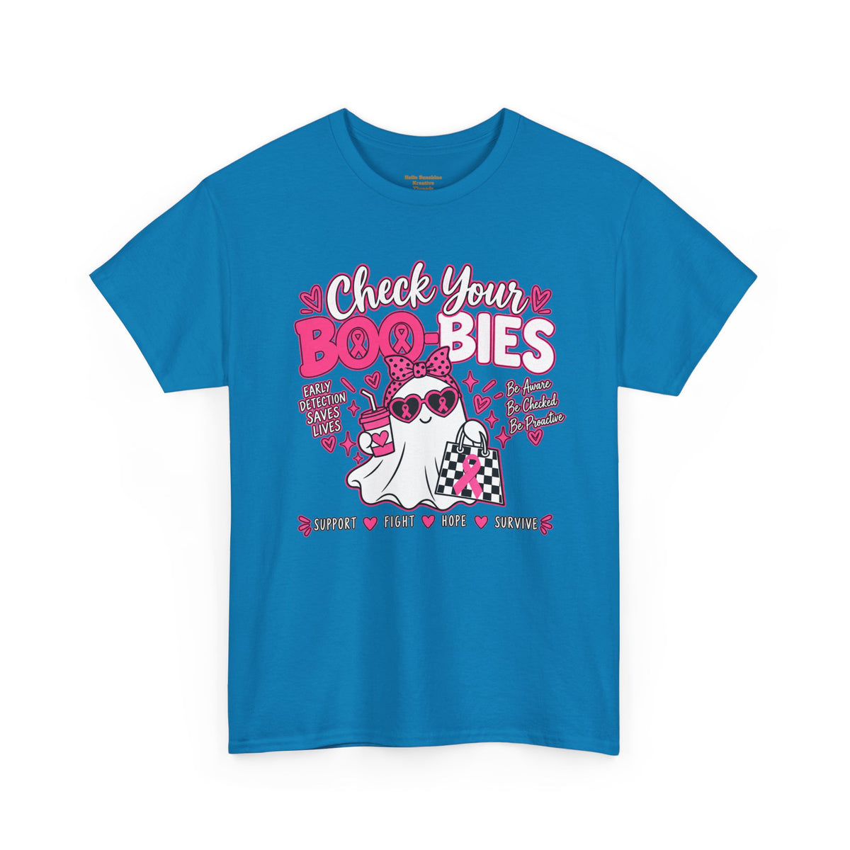 Check Your Boo-bies Tee — Breast Cancer Awareness Ghost Graphic T-Shirt
