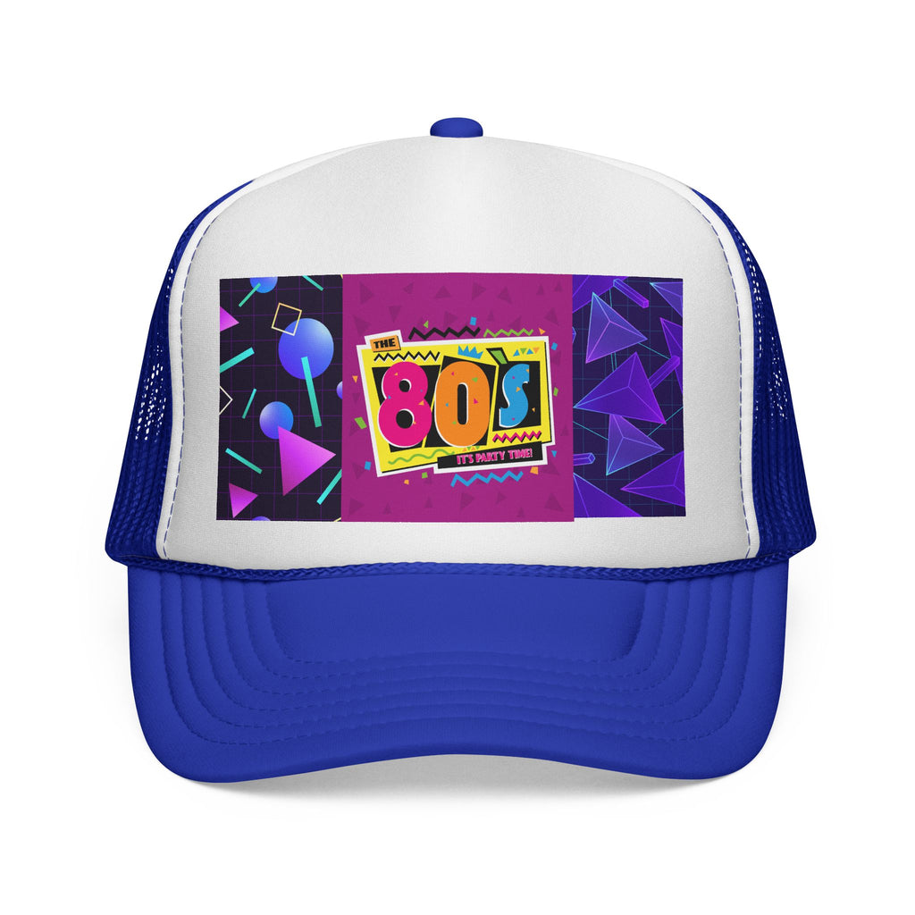 80s Retro Trucker Cap — Neon Memphis Design
