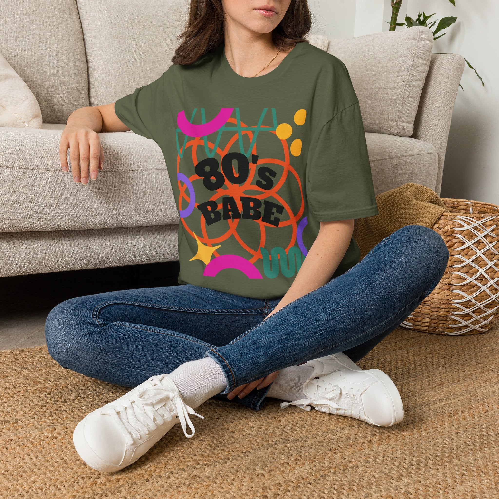 80s Babe T-Shirt — Retro Neon 1980s Graphic Tee