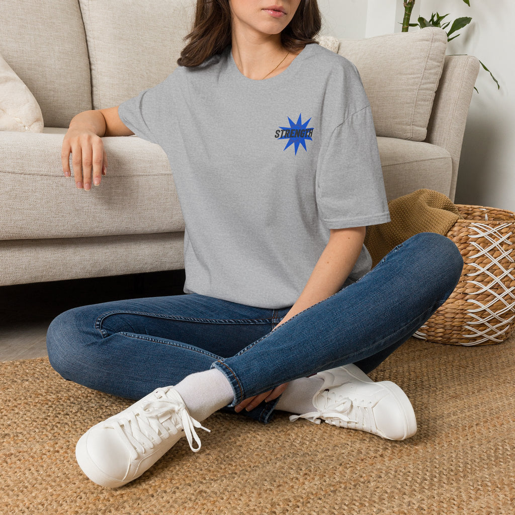 Strength "You Can Do It" T-Shirt — Minimal Blue Logo Tee