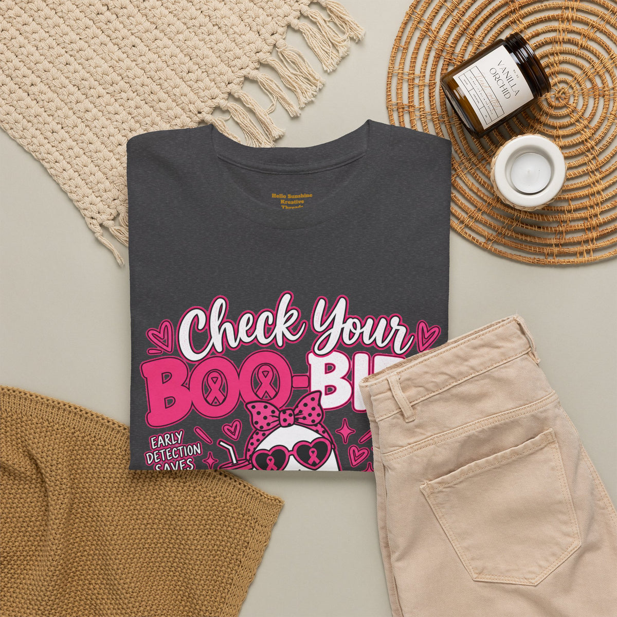 Check Your Boo-bies Tee — Breast Cancer Awareness Ghost Graphic T-Shirt