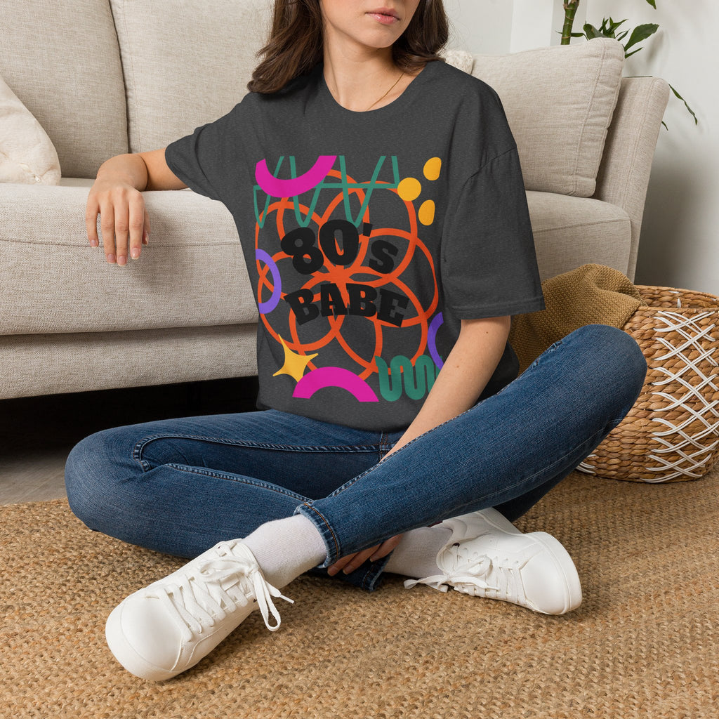 80s Babe T-Shirt — Retro Neon 1980s Graphic Tee