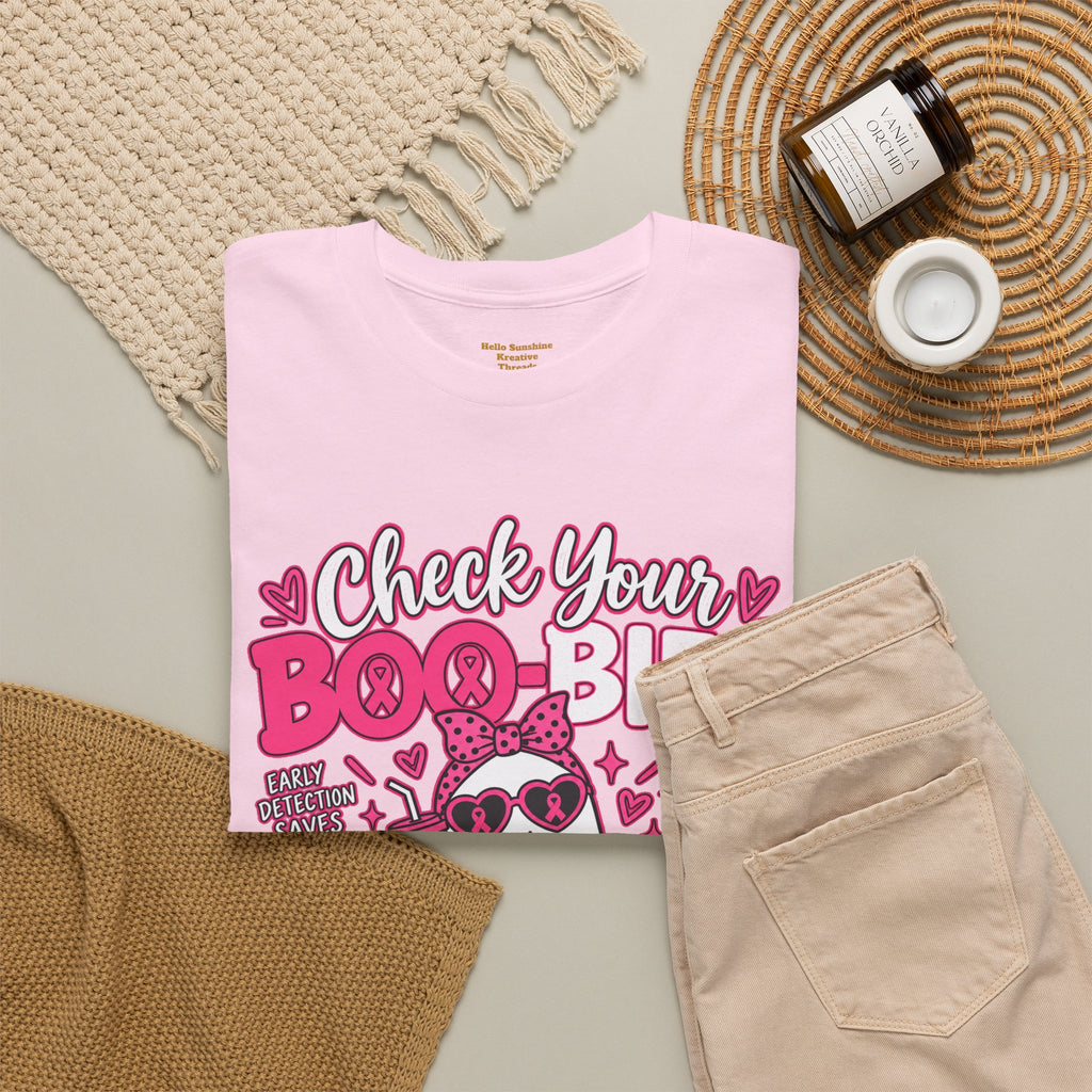 Check Your Boo-bies Tee — Breast Cancer Awareness Ghost Graphic T-Shirt
