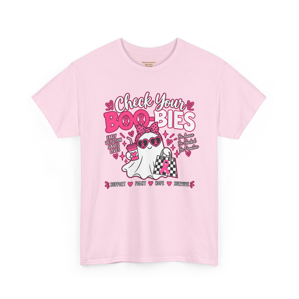 Check Your Boo-bies Tee — Breast Cancer Awareness Ghost Graphic T-Shirt