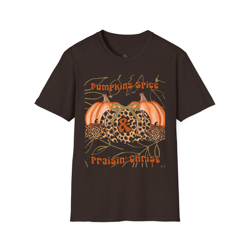 Pumpkin Spice Leopard Tee — Fall Graphic T‑Shirt
