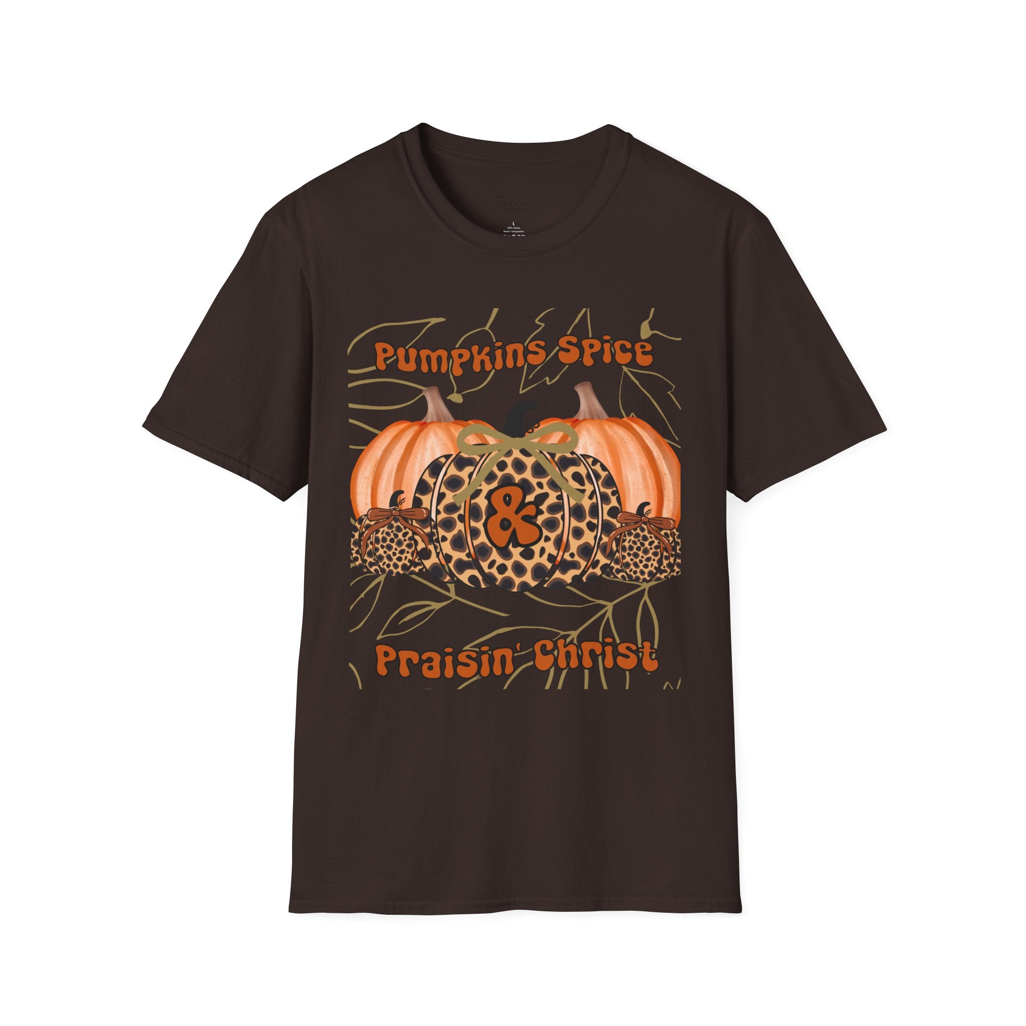 Pumpkin Spice Leopard Tee — Fall Graphic T‑Shirt