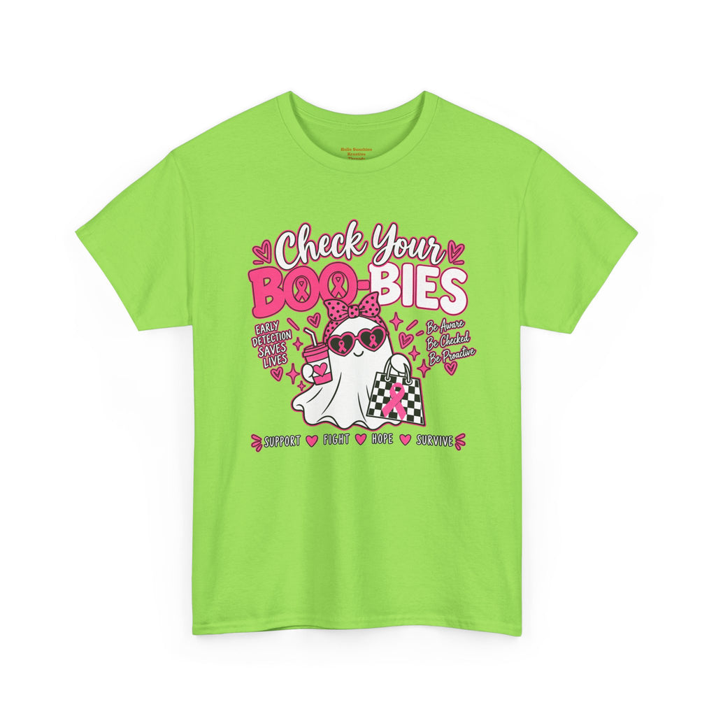 Check Your Boo-bies Tee — Breast Cancer Awareness Ghost Graphic T-Shirt