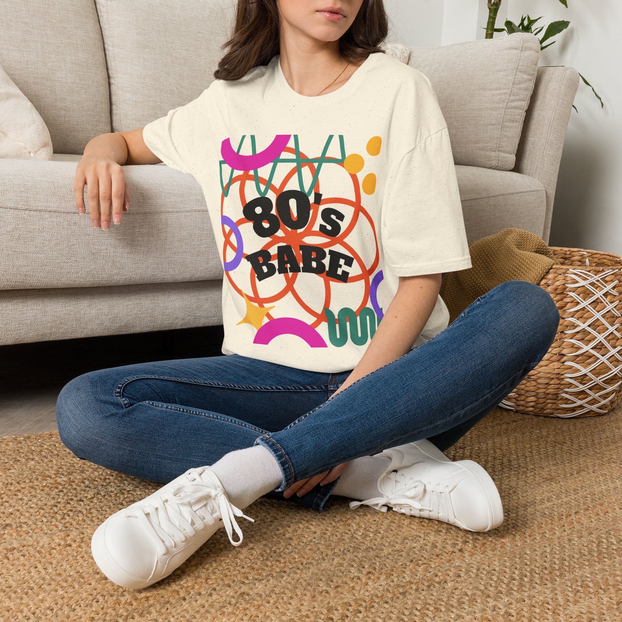 80s Babe T-Shirt — Retro Neon 1980s Graphic Tee