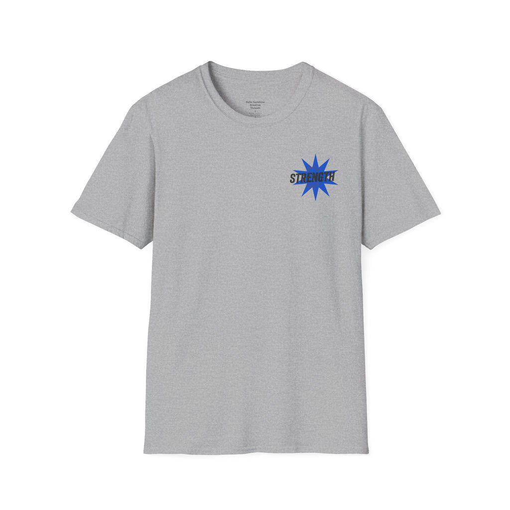 Strength "You Can Do It" T-Shirt — Minimal Blue Logo Tee