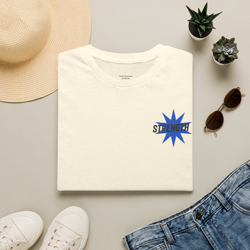 Strength "You Can Do It" T-Shirt — Minimal Blue Logo Tee