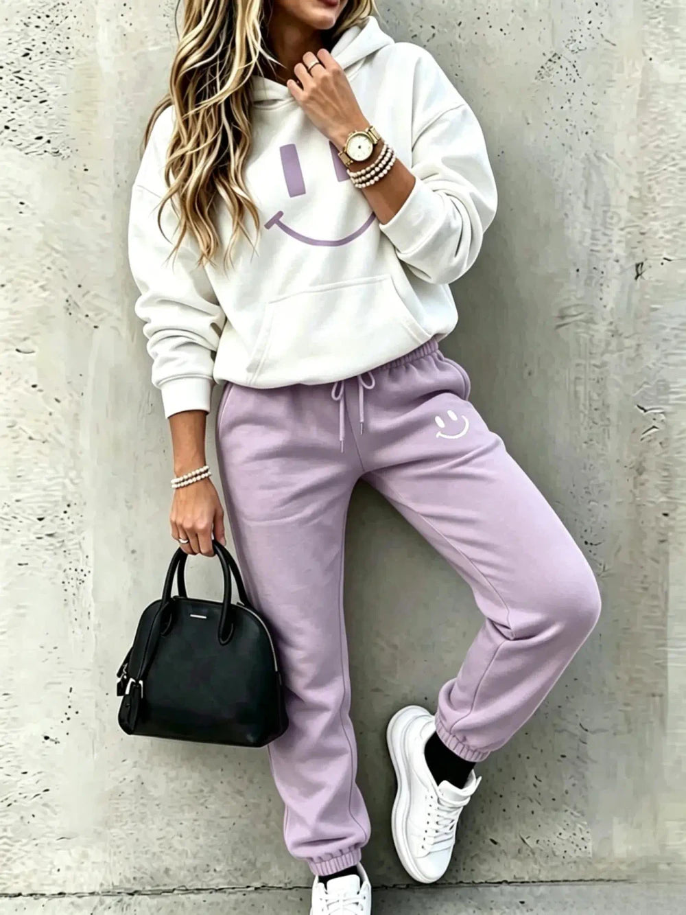 Smile Face Loungewear Set