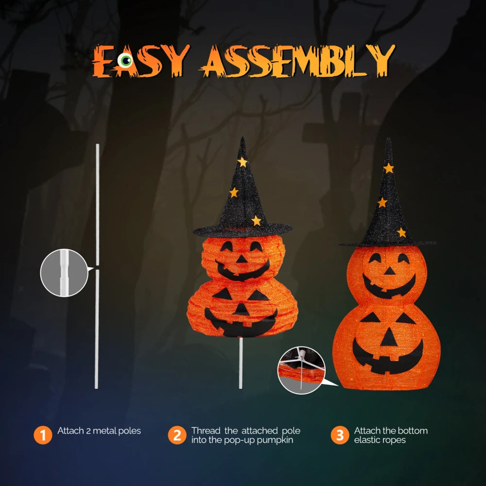 Pumpkin Lighted Collapsible Decoration