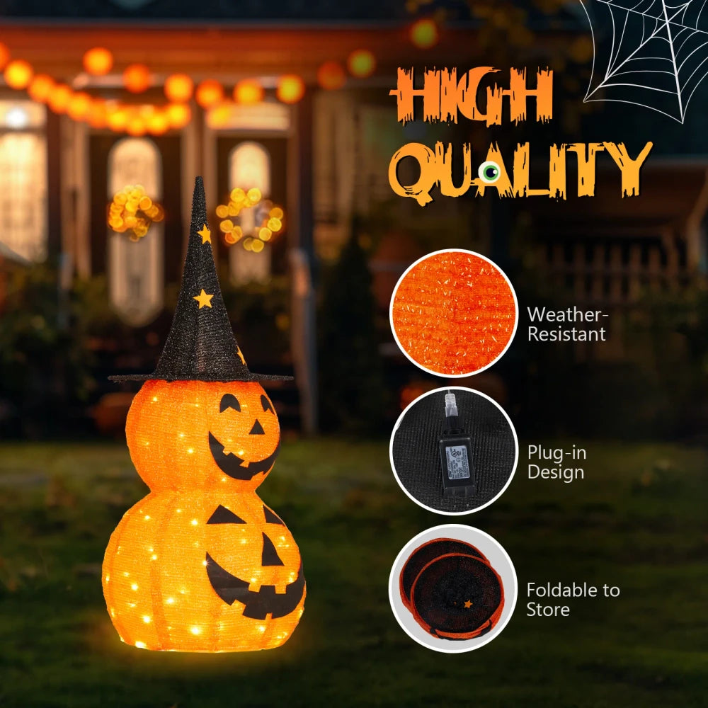 Pumpkin Lighted Collapsible Decoration