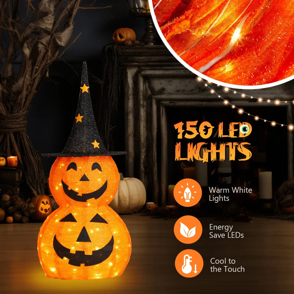 Pumpkin Lighted Collapsible Decoration
