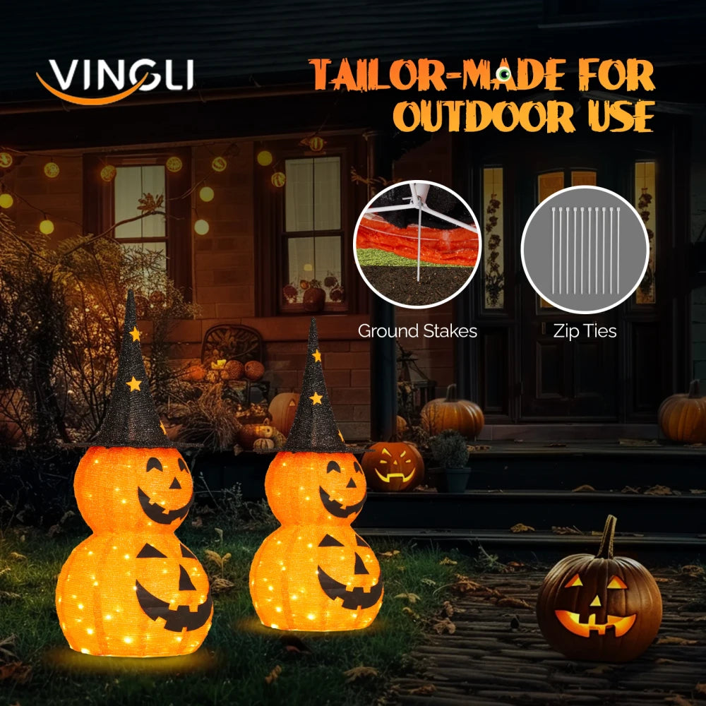 Pumpkin Lighted Collapsible Decoration