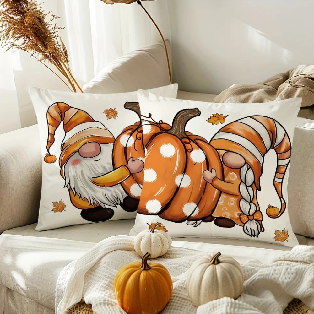 Pumpkin Throw Pillow Cover Set