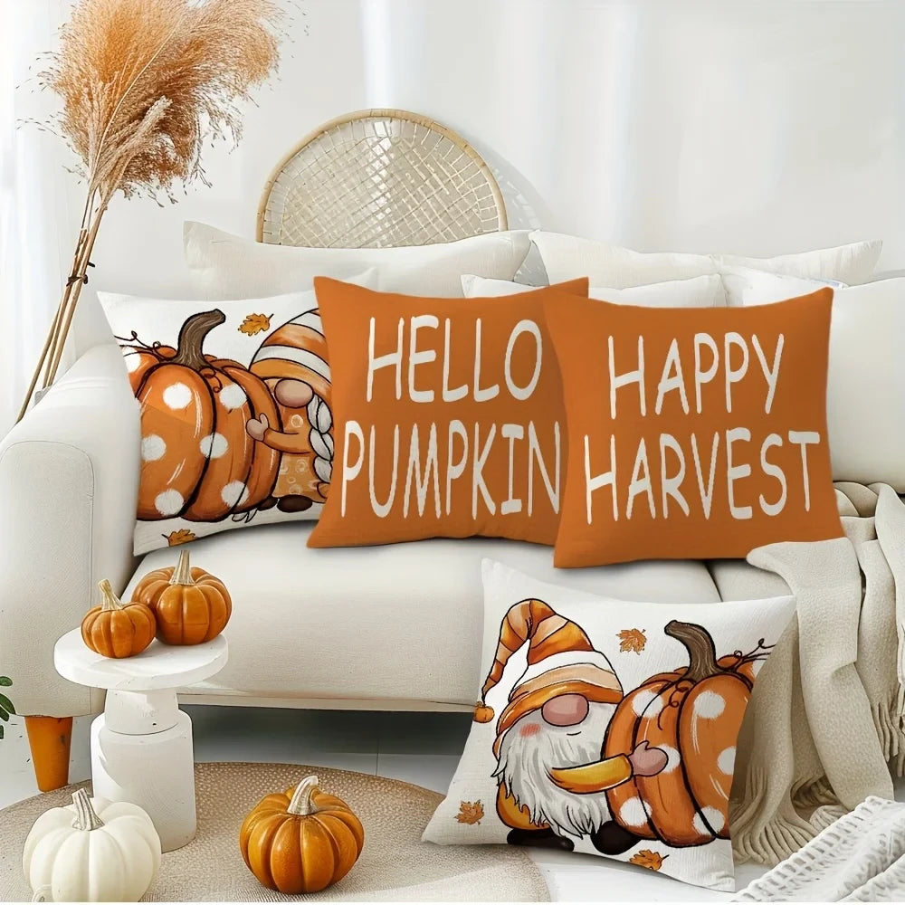 Pumpkin Throw Pillow Cover Set