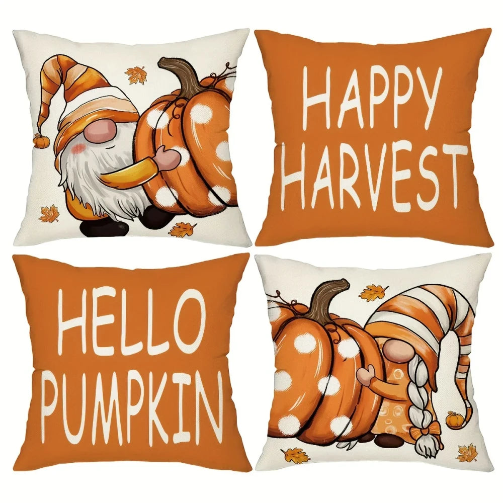 Pumpkin Throw Pillow Cover Set