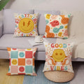 Smiley Face Decorative Pillow Set