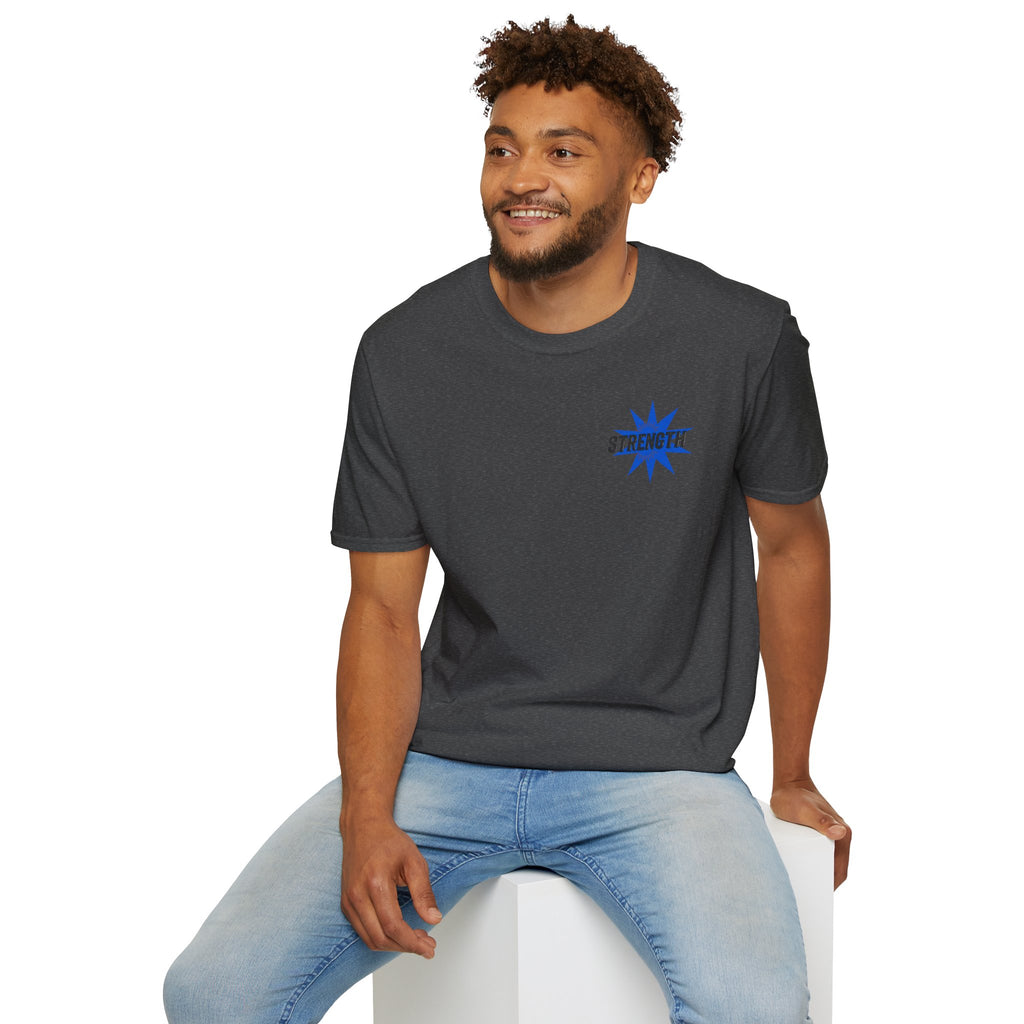 Strength "You Can Do It" T-Shirt — Minimal Blue Logo Tee