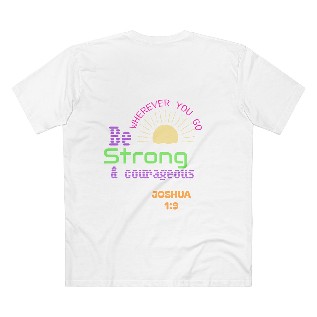 Joshua 1:9 Christian T-Shirt — "Be Strong & Courageous" Faith Tee