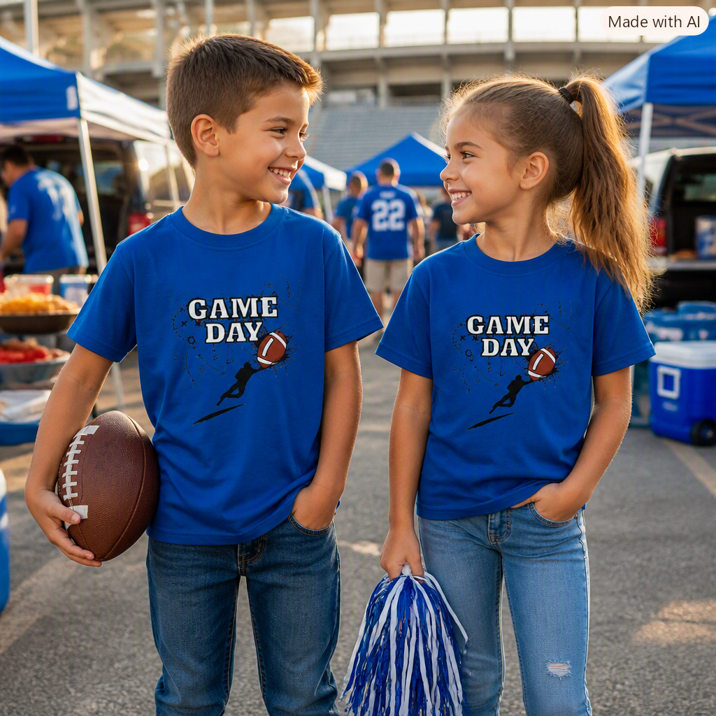Kids Football 'Game Day' T‑Shirt — Youth Sports Fan Tee
