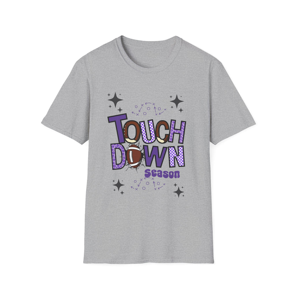 Touchdown Season T-Shirt — Fun Purple Football Graphic Tee