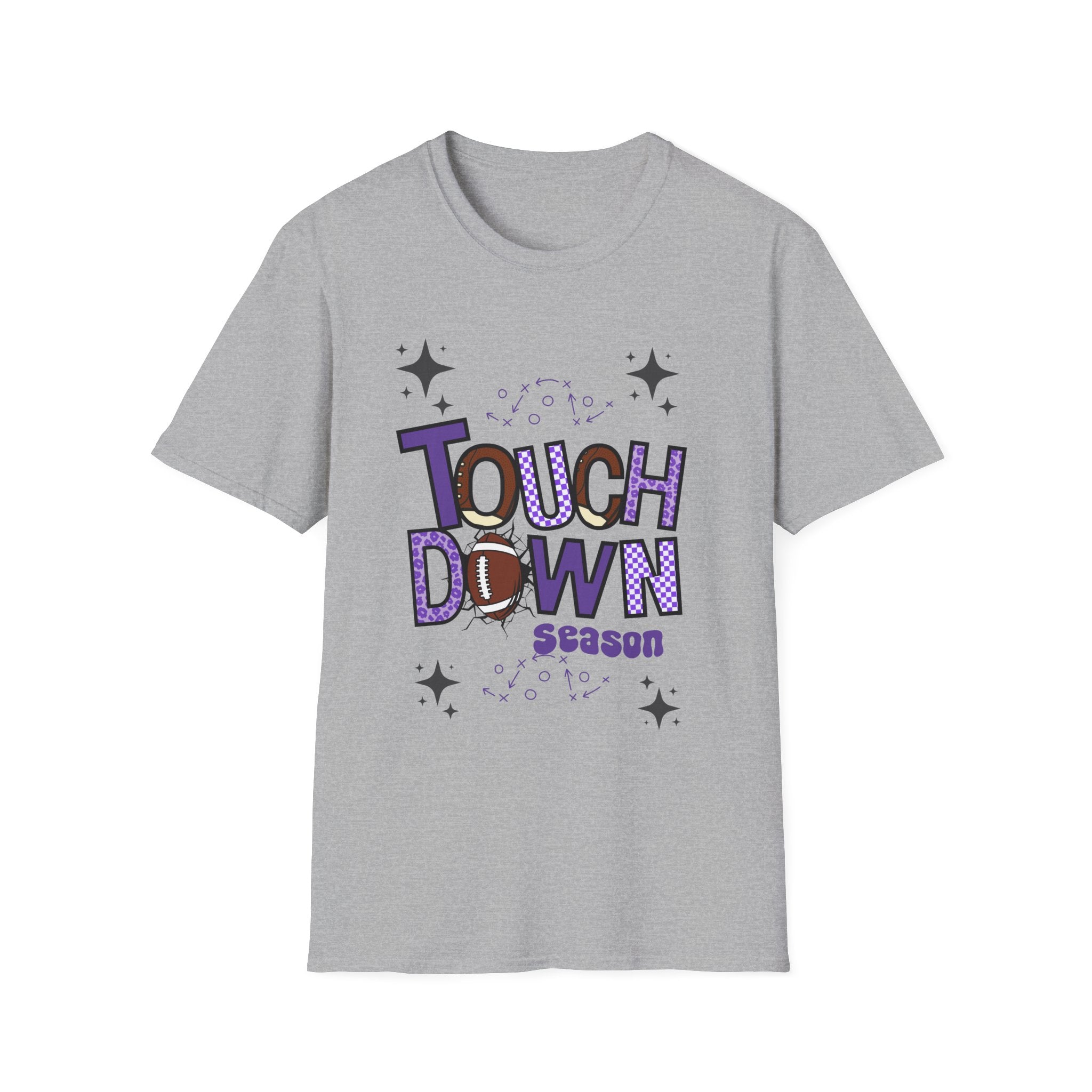 Touchdown Season T-Shirt — Fun Purple Football Graphic Tee