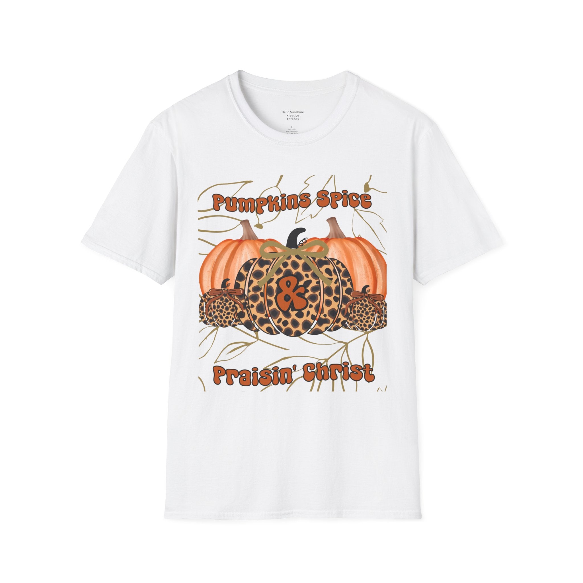 Pumpkin Spice Leopard Tee — Fall Graphic T‑Shirt