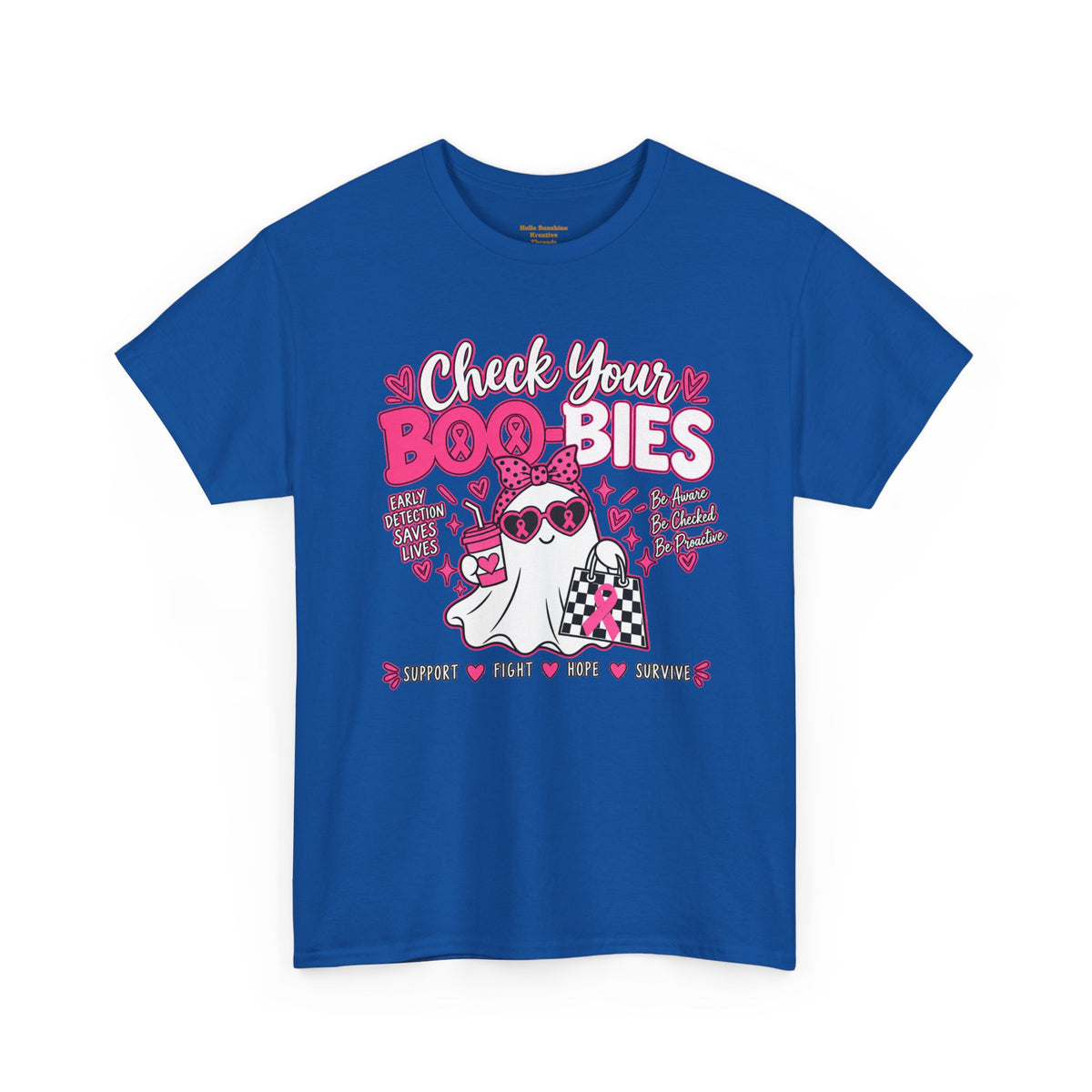 Check Your Boo-bies Tee — Breast Cancer Awareness Ghost Graphic T-Shirt